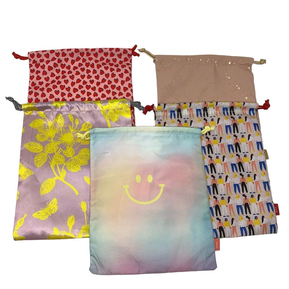 Ipsy Drawstring Bags Set of 5 (10 x 8.5)